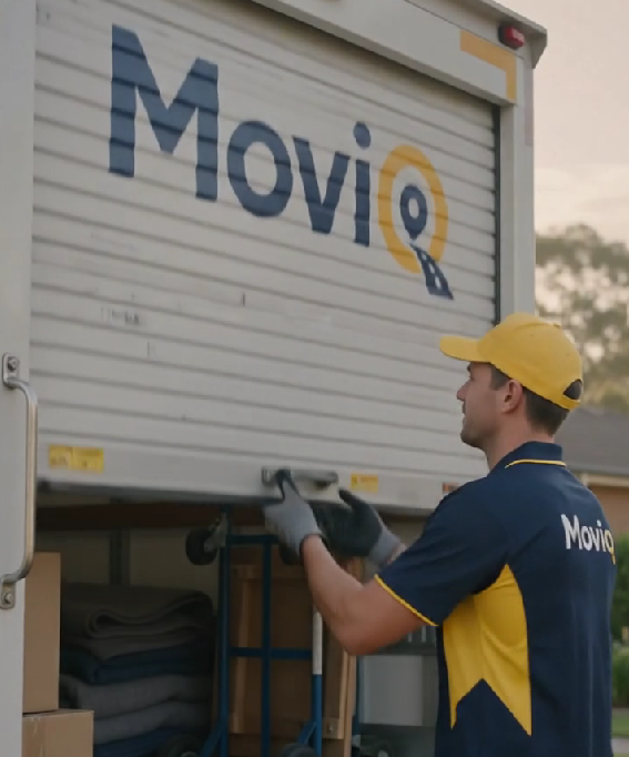 Moviq partner crew preparing a removal truck on move day